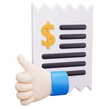 3D Icon Thumbs Up Receipt png