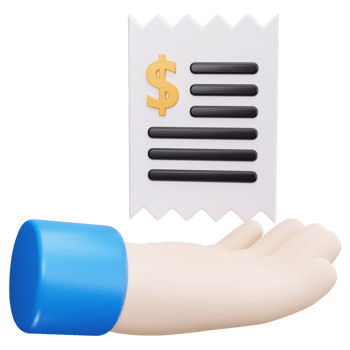 3D Icon Hand Holding Receipt png