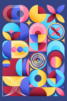 Bauhaus pattern design vector