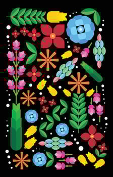 Flower element design vector
