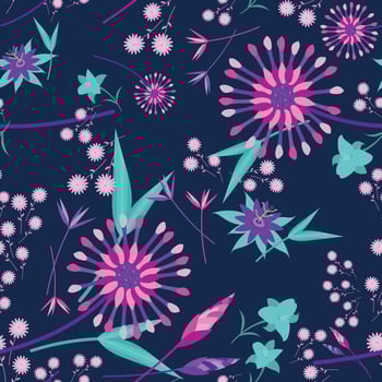 Seamless flower design vector