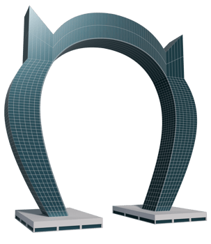 3D architecture building arch png