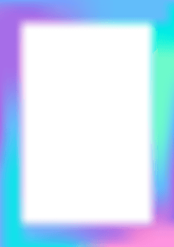 Gradient frame with blurred border. Abstract pink and light blue design. Cute glowing rectangle template. Modern girly minimal rectangle background for banners and posters. png