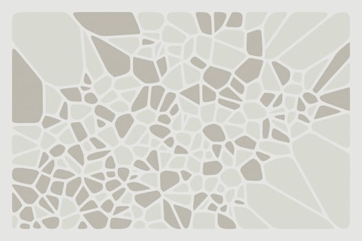 Voronoi background made of interlocking shapes with a white abstract feel vector