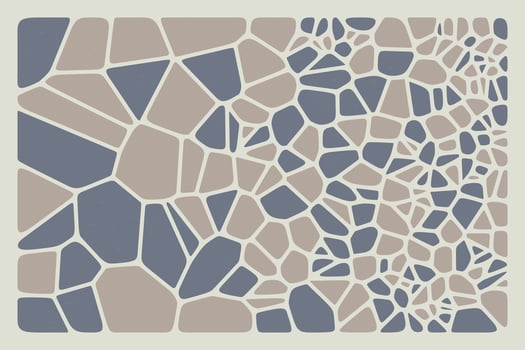 Abstract voronoi background composed of cracked glass style geometry with vivid tones vector