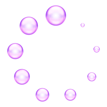 Spinning circular loading icon made of glowing purple spheres. Ideal for UI preloaders, waiting animations, or data processing visuals. png