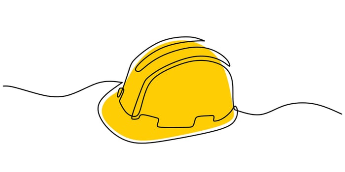 Industrial Safety Helmet Drawing vector
