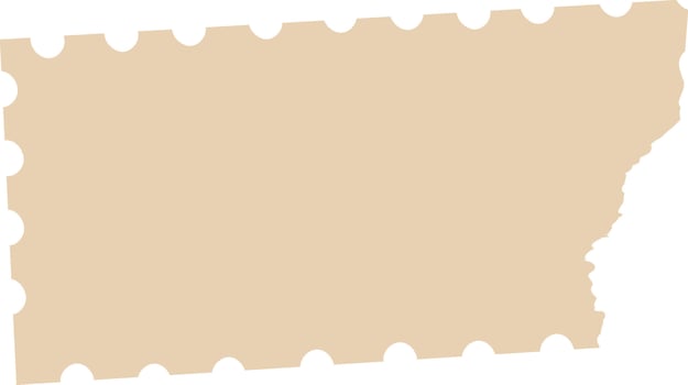 Blank Postage Torn Stamp Silhouette vector