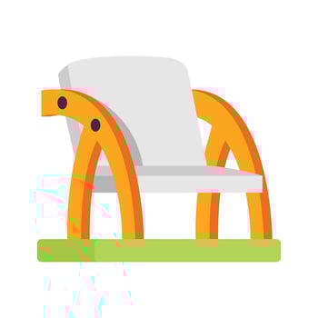 A trendy 2d icon of garden chair seating vector