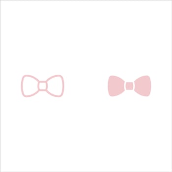 Bow tie icon set. Coloring book for children. illustration in outline style. eps 10 vector