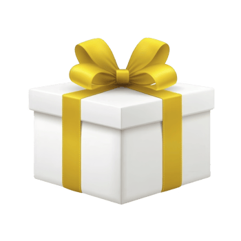 A white gift box with bright yellow ribbon and bow, symbolizing celebration and surprise. Perfect for birthdays, holidays, or special occasions, it conveys joy and anticipation png