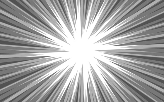 Black and white manga comic abstract explosion background with radial effect. vector