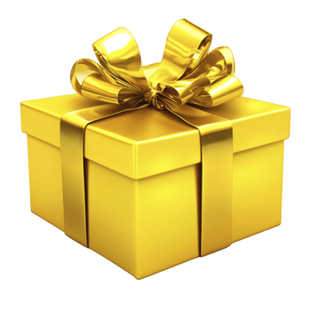 A shiny golden gift box with elegant bow, perfect for special occasions like birthdays or anniversaries, exuding luxury and celebration png