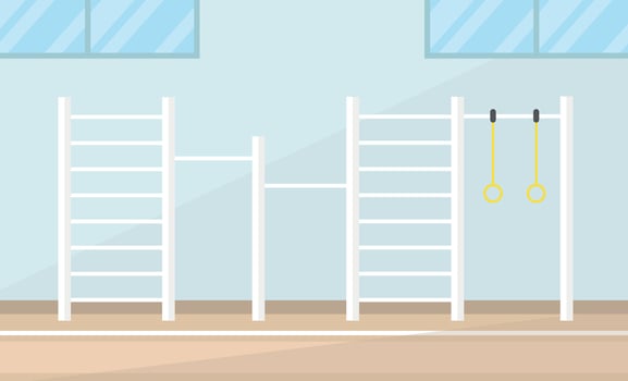 White gymnastic equipment for fitness vector