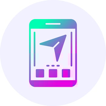 Share Mobile Interface Icon Minimal Gradient Style vector