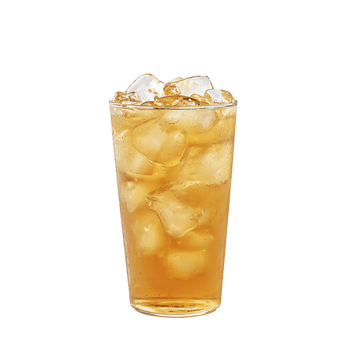 tall glass filled with refreshing iced tea, featuring clear ice cubes and golden brown hue, perfect for cool, invigorating drink png
