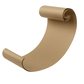 curled brown paper scroll with textured surface, elegantly rolled at both ends, isolated on transparency background. scroll simplicity and natural color evoke sense of vintage charm png