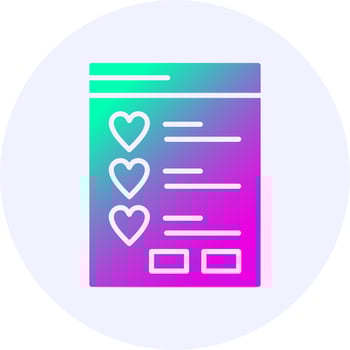 Wishlist Icon Gradient Style vector