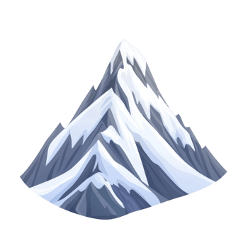 majestic snow capped mountain peak with sharp ridges and serene atmosphere, perfect for nature and adventure themes png