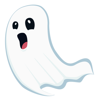 Cute cartoon ghost illustration for Halloween, perfect for kids, decorations, and spooky designs. png
