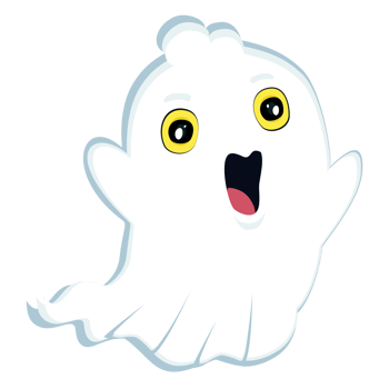 Cute cartoon ghost illustration for Halloween png