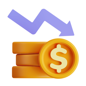 Loss trading 3D Icon Illustration png