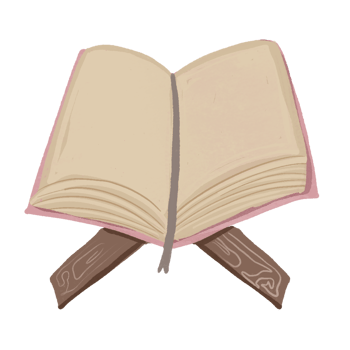 Watercolor Open Quran Book in Soft Pink Islamic Holy Book Clipart png