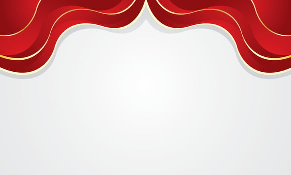 Abstract red and gold waves on luxury background vector