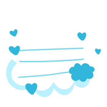 cloud with hearts on transparent background png