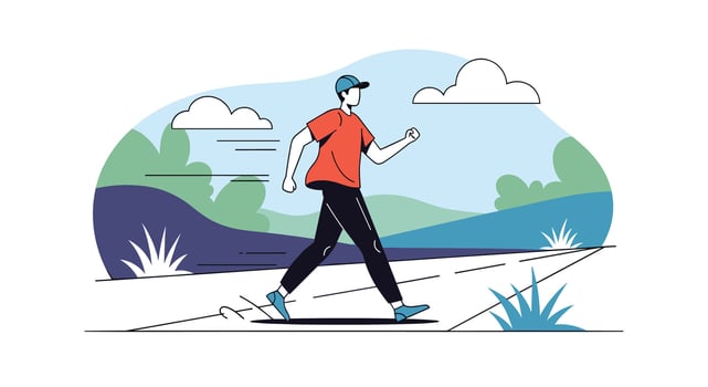Embarking on Foot Adventures Discovering Serenity and Well Being Through Nature Explorations Journey vector