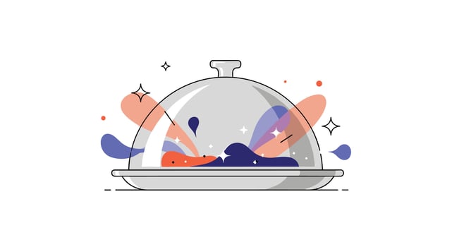 A Gleaming Cloche Reveals a Culinary Masterpiece An Invitation to Delicious Experiences vector