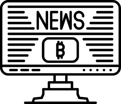 News Outline Style Icon vector