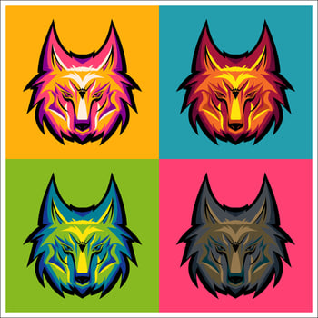 wolf ilustration art vector