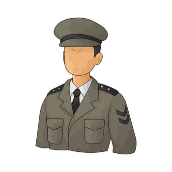 Illustration of Army Officer vector