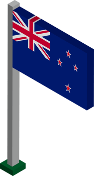 New Zealand Flag in Isometric dimension. png