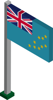 Tuvalu Flag in Isometric dimension. png