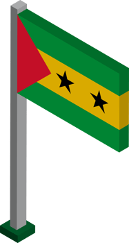 Sao Tome and Principe Flag in Isometric dimension. png