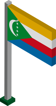 Comoros Flag in Isometric dimension. png