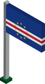 Cape Verde Flag in Isometric dimension. png