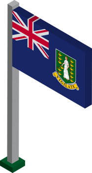 British Virgin Islands Flag in Isometric dimension. png