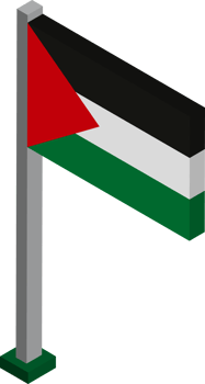 Palestine Flag in Isometric dimension. png