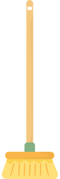 a broom on a transparent background png