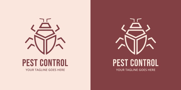 Logo template for pest control company vector