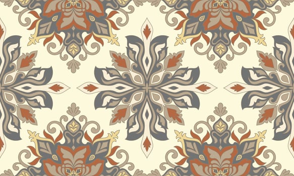 Vintage seamless floral pattern for wallpaper, carpet pattern, ethnic fabric vector