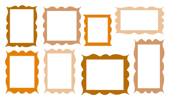 Abstract Freeform Rectangular Frame. A simple abstract freeform rectangular frame with organic curves and smooth edges and more. Perfect for decorative borders branding prints and more vector