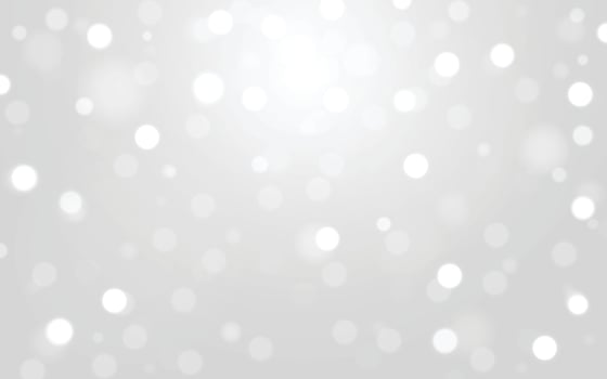 White Bokeh Light on Soft Gray Background Elegant minimal glowing dots for wedding and clean design themes, Background decoration vector