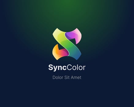 SyncColor logo design illustration vector