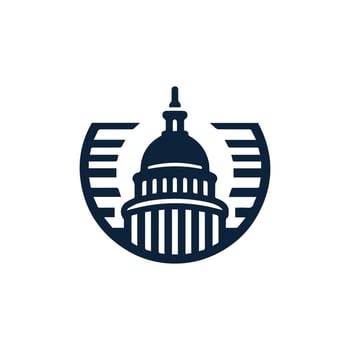 the us capitol building logo vector