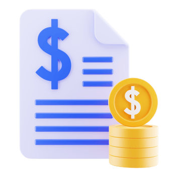 Finance report illustration isolated. business finance, accounting 3d render icon png
