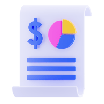 Business finance illustration. business report 3d render isolated. png